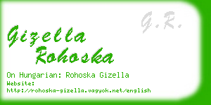 gizella rohoska business card